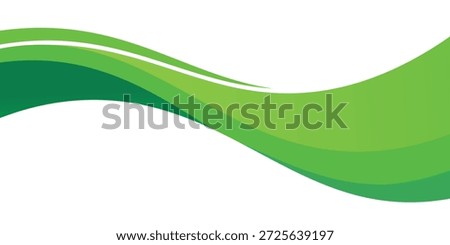 Green creative wave business banner background, Vector Illustration