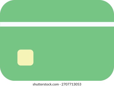 Diseño verde del icono del Vector de la tarjeta de crédito