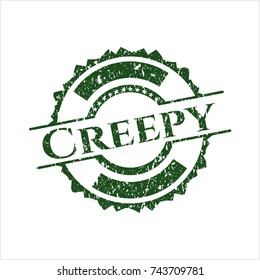 Green Creepy rubber grunge texture seal