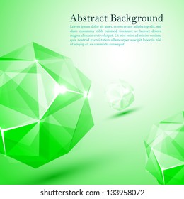 Green cristal abstract background