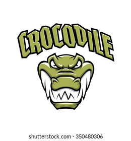 Green crocodile head mascot