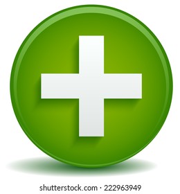 Green cross concept for health care, first aid, medical, support concepts