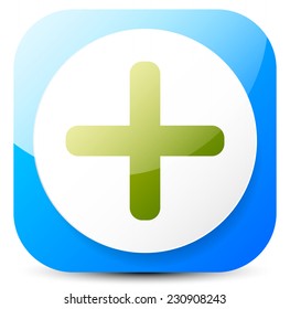 Green cross. Generic symbol, emblem, or emblem for first-aid, healthcare concepts