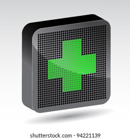 green cross led icon