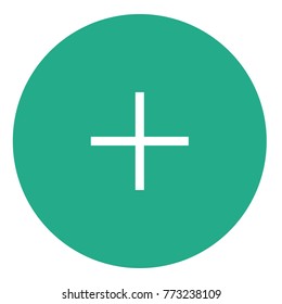 Green cross on circle