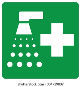 Green cross sign, Vector Illustration
