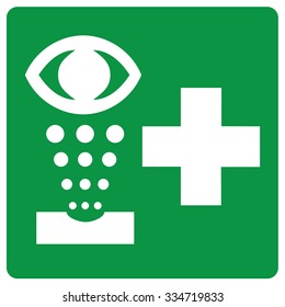 Green cross sign, Vector Illustration
