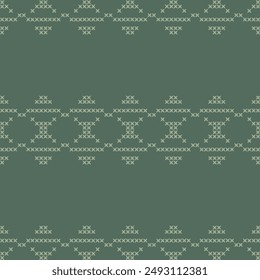 green cross stitch frame border needlework native tribal abstract seamless geometric graphic watercolor pastel print pattern artwork graphic vector ethnic simple template wallpaper 
