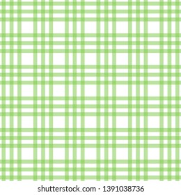 Green crossed lines pattern fiber fabric tablecloth gingham texture vector illustration