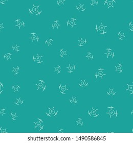 Green Crossed pickaxe icon isolated seamless pattern on green background background. Blockchain technology, cryptocurrency mining, bitcoin, altcoins, digital money market. Vector Illustration