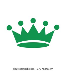 Green crown symbol representing royalty and excellence