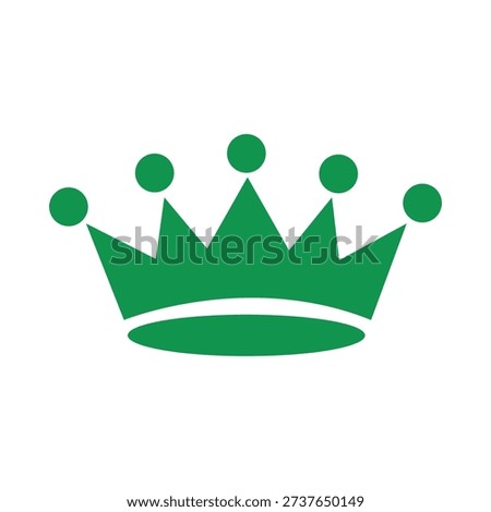 Green crown symbol representing royalty and excellence