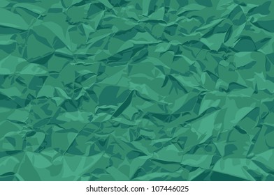 Green crumpled paper