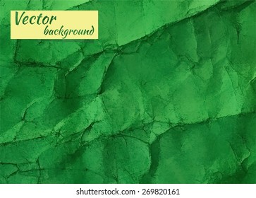 green crumpled paper