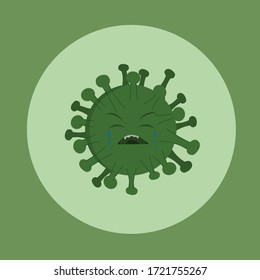 Green Cry Corona Coronavirus Vector Illustration Corona