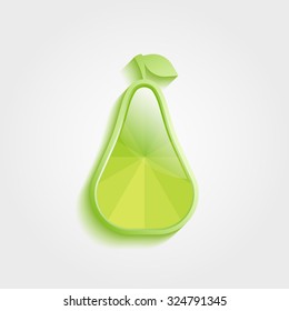 Green Crystal Pear Logo