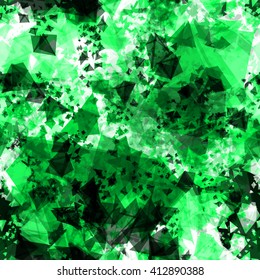 Green crystal surface. Seamless abstract vector background. 