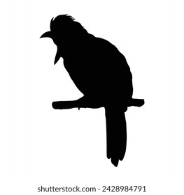 green cucak bird vector silhouette design