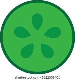 green cucumber lice icon vector design