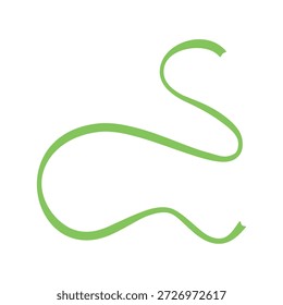 Vector de línea de cinta rizada verde