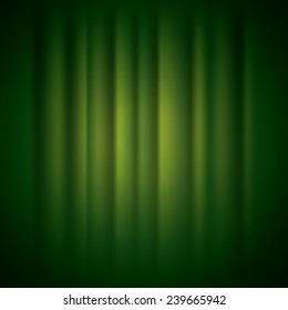 Green curtain and light - vector green background