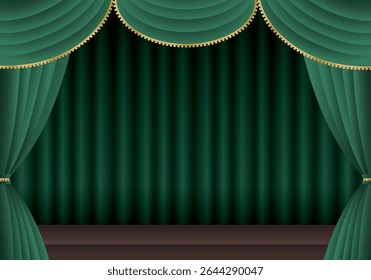 Green curtain
Green curtain stage (horizontal)
