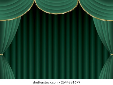 Green curtain
Green curtain stage (horizontal)