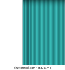 Green curtain vector.