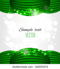 Green curtains vector background