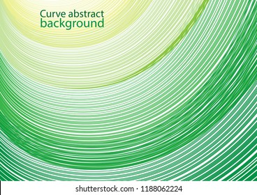 Green curve abstract background