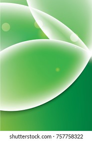Green curve abstract background