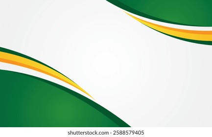 Green curve abstract background banner