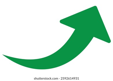 Green curve arrow icon vector . green curve arrow icon. curved arrow direction sign icon illustration design eps 10