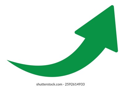 Green curve arrow icon vector . green curve arrow icon. curved arrow direction sign icon illustration design eps 10