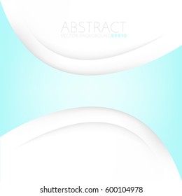Green curve background overlap layer with white space for text and message design, vector