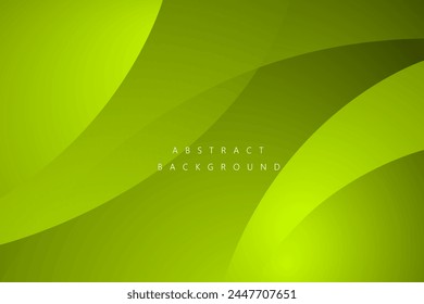 Green curve layer overlap color abstract background. Vector illustration	