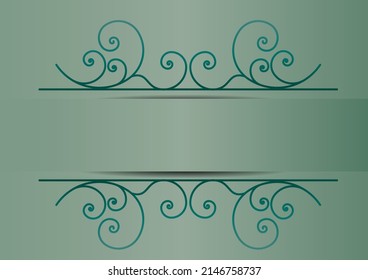 Green curve line background. Vector illustration 