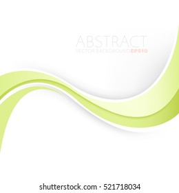 Green curve line background with white space for text and message design , Vector