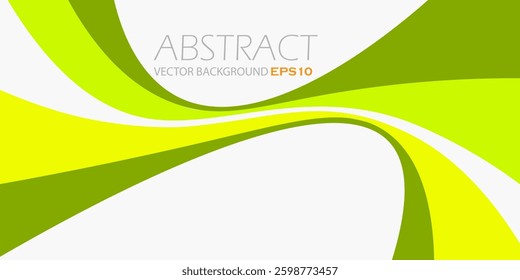 Green curve line vector background on white space with green overlap paper layer and green curve line for text and message design