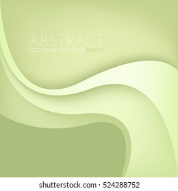 Green curve line vector background overlap paper layer with space for text and message artwork design