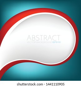 Green curve line with white space for design