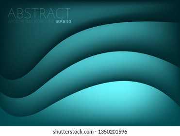 Capa verde de la superposición del fondo del Vector de la curva con el espacio para el diseño del texto