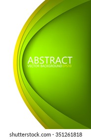 Green curve vector background with space for text and message design