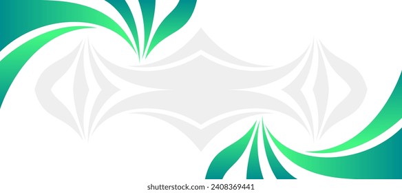 fondo de diseño del folleto de la pancarta de ondas de curva verde