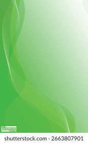 Projeto de plano de fundo de modelo de quadro curvo verde