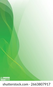 Projeto de plano de fundo de modelo de quadro curvo verde
