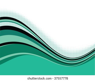 Green curves background