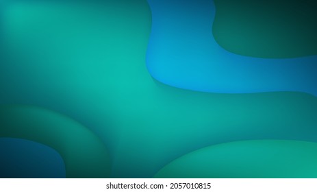 Green curves gradient mesh background nice for wallpaper and banner