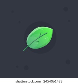 Green Cute Leaf Icon Game UI Vector Design