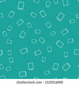 Green Cutting board icon isolated seamless pattern on green background. Chopping Board symbol.  Vector Illustration